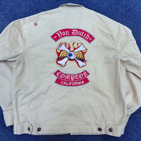 Mens Von Dutch Zip Up Jacket Size M - Runs Large - Picture 7 of 10